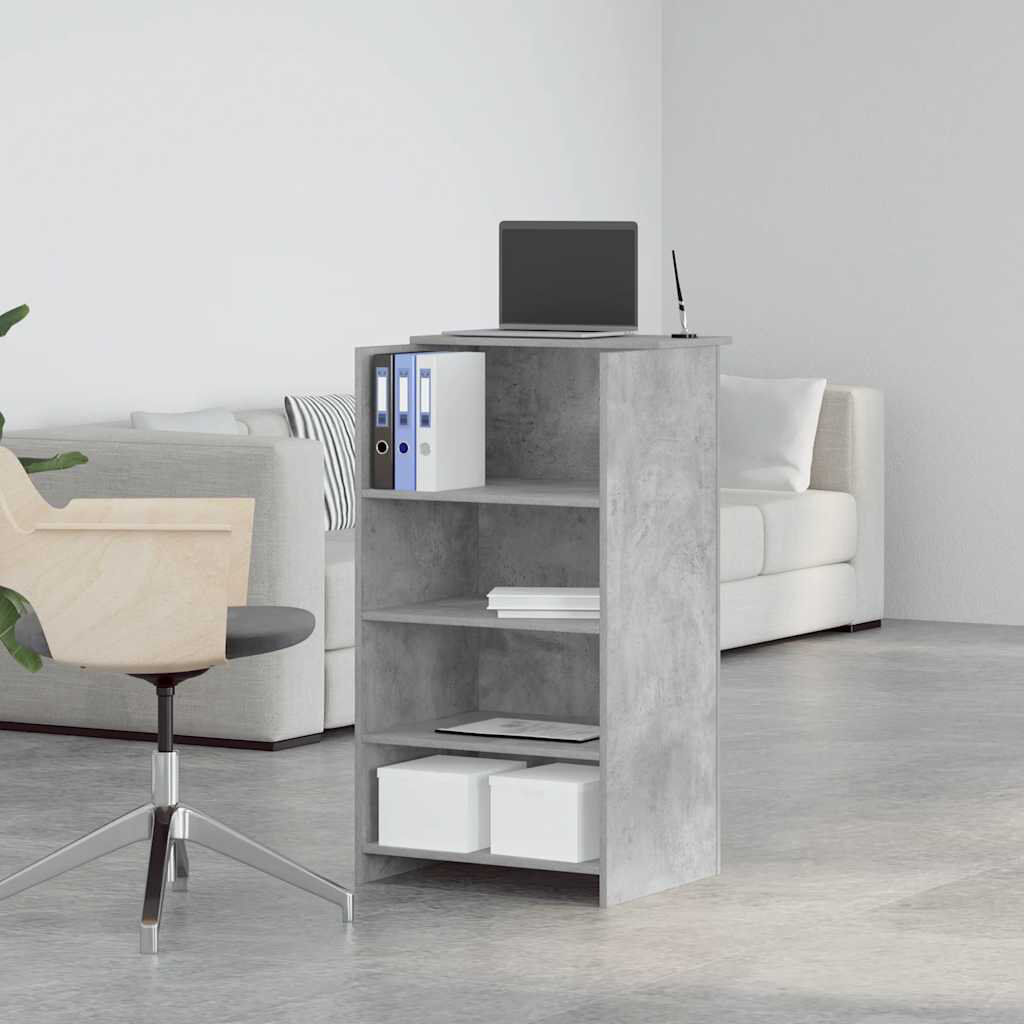 17 Stories Stefhon Standing Desk Concrete Grey