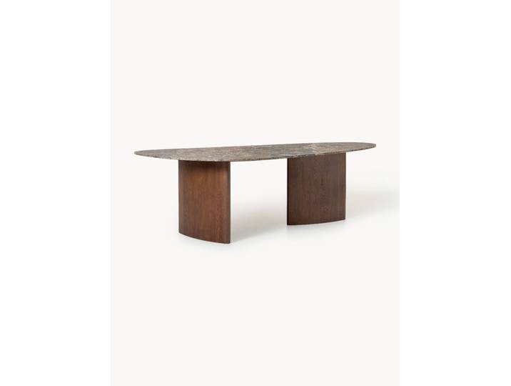Esstisch Meadow in organischer Form mit Marmorplatte, in verschiedenen Größen