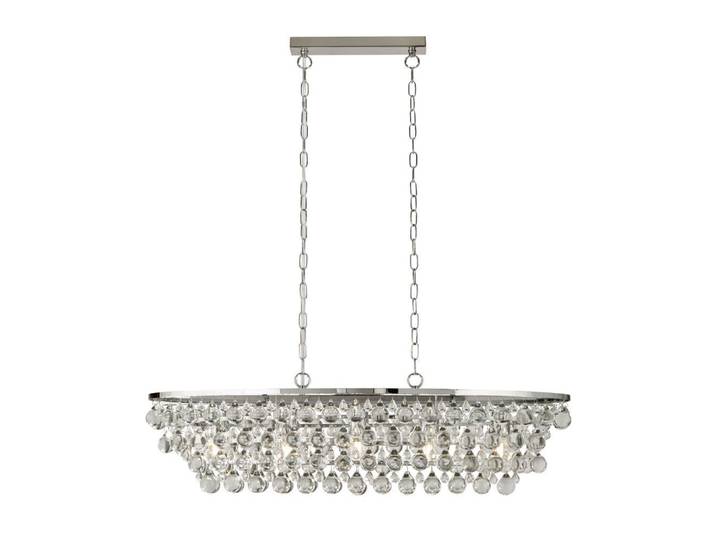 Kristallen hanglamp Michelle 131cm metaalgrijs Searchlight - 9635-5CC