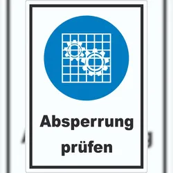 HB-Druck Absperrung prüfen Aufkleber A1 (594x841mm)