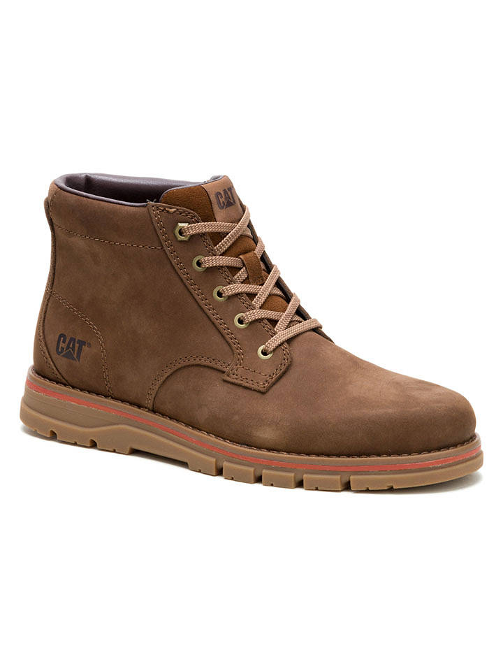 CAT Leder-Boots "Chukka" in Braun - 43