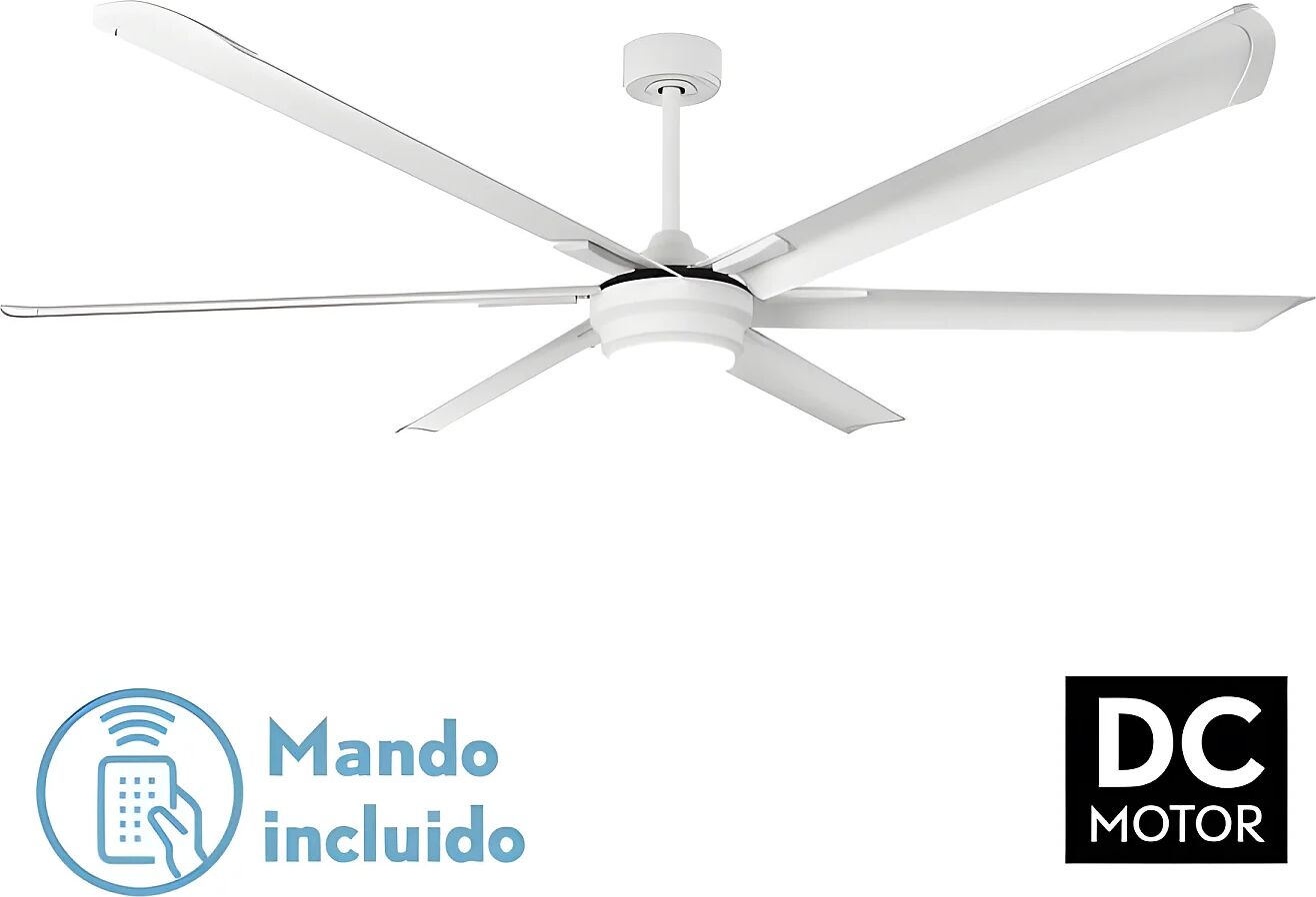 AKUNADECOR Ventilador Extragrande Dc Marea Blanco Led 3 Temperaturas
