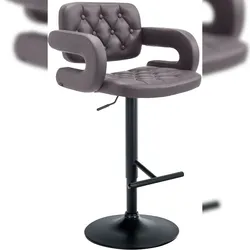 Proregal CHEFGASTRO Barhocker CAPE TOWN Schwarz HxBxT 103x62x55cm Kunstleder Braun Barstuhl