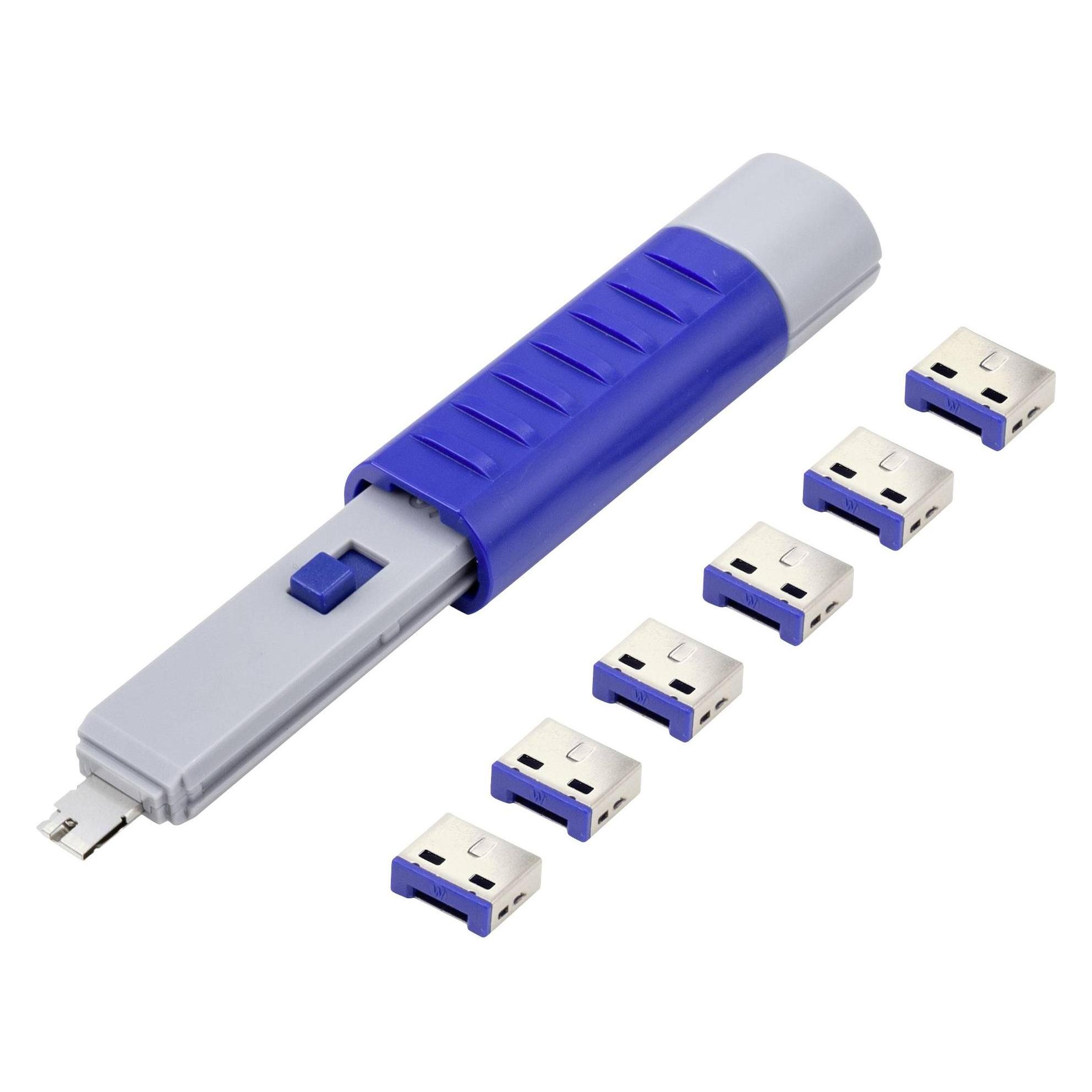 Renkforce USB-Portsperre (6 St. Pro VPE) mit einem Schlüssel (RF-4714586)