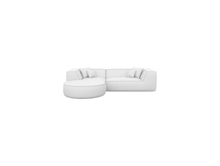4-Sitzer Design Echtleder Ecksofa „Lorenza“ Echtleder White BLOOMINGLOFT Collection