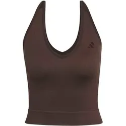 ADIDAS Damen Top Workout Essentials Knit Neckholder, Größe XL in Grau Grau