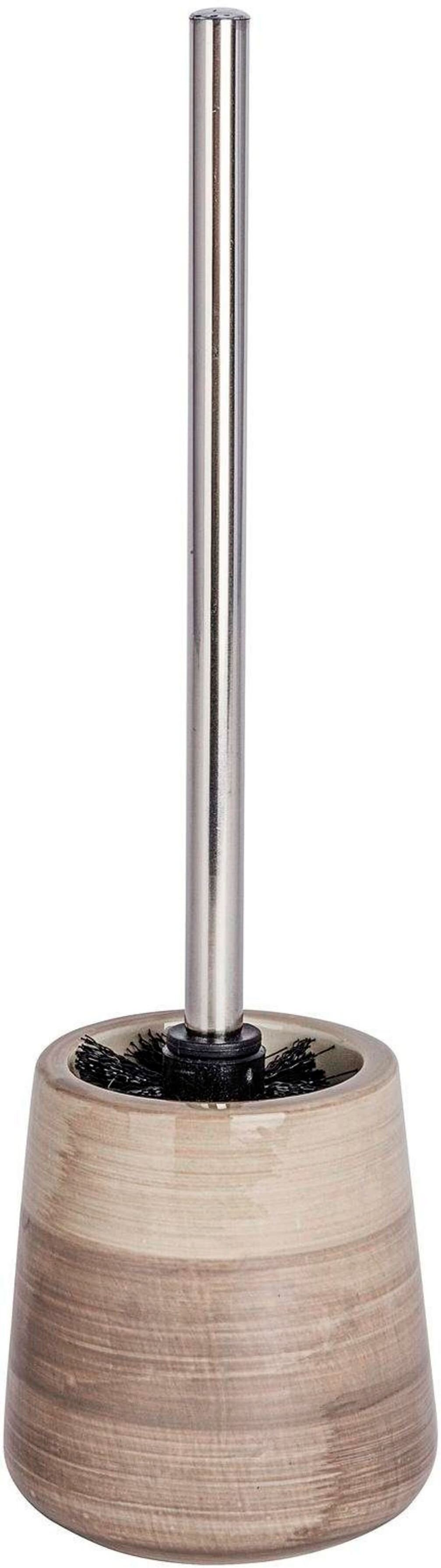 WC-Garnitur WENKO "Pottery", beige, Keramik, Reinigungsbürsten, WC-Garnitur, Bürstenkopf-Durchmesser 7,5 cm beige Einheitsgröße