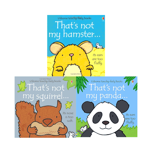 Usborne Thats Not My Animals 3 Books Collection Set Pack Panda Squirrel Hamster Touchy-feely Board Books