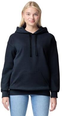 Gildan G195 Hammer Maxweight Hooded Sweatshirt in Pitch Black size 3XL   75% us cotton, 25% recycled polyester