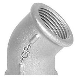 Georg Fischer 45° Bogen verzinkt, 3/4" (770120205)
