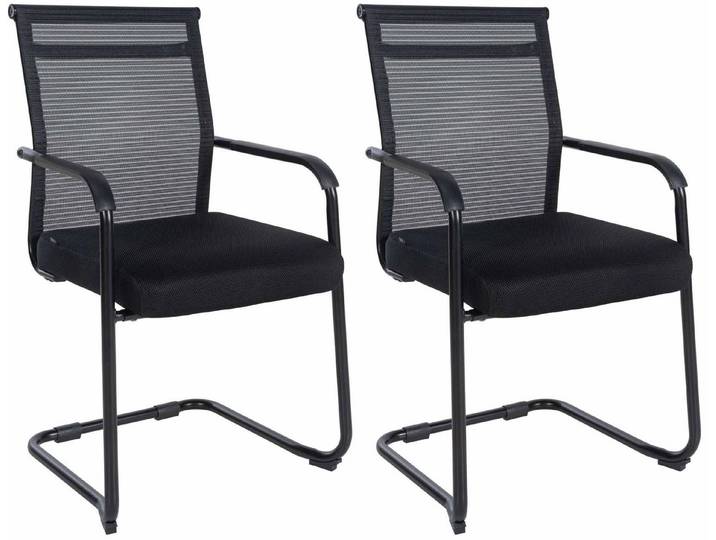 TPFLiving Stuhl Daniel (Pflegeleichte Oberflächen & robuste Materialien), Maße (TxBxH): 51 x 55 x 95cm - Farbe: schwarz