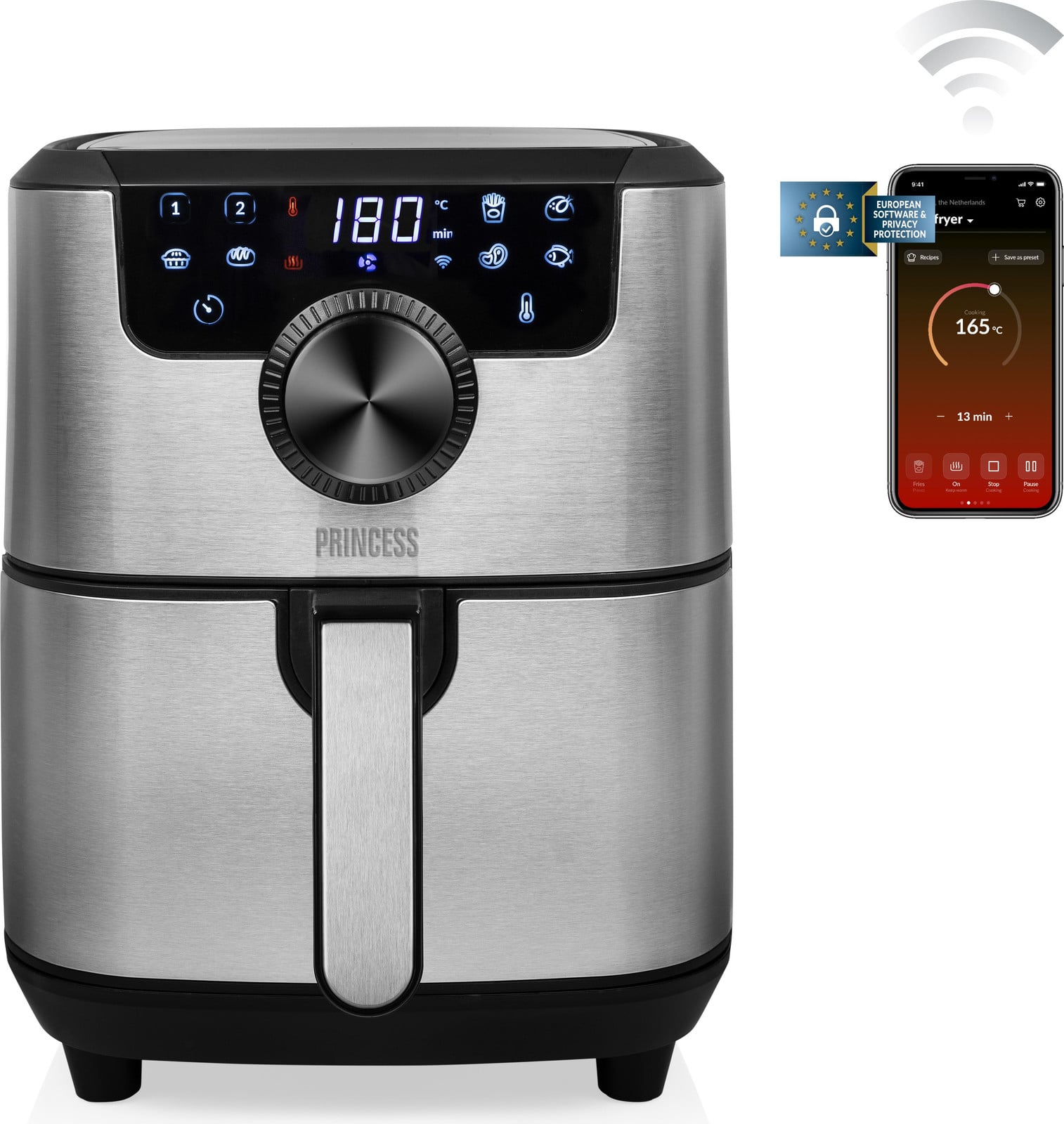 Princess Smart XXL 4,5L heteluchtfriteuse met app