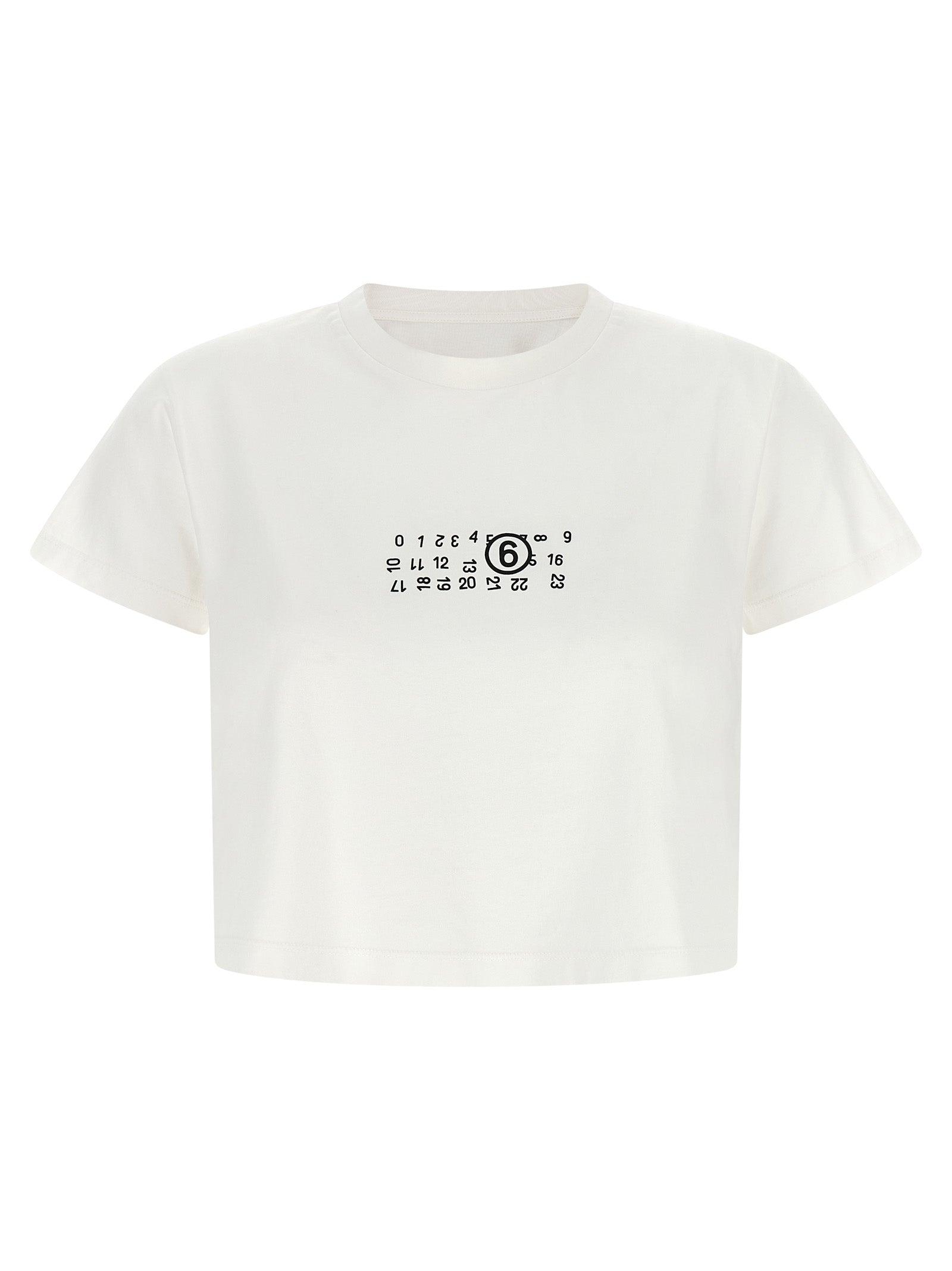 MM6 Maison Margiela Weißes Baumwoll-T-Shirt