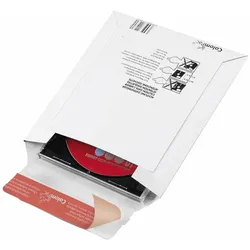 Dinkhauser Kartonagen, Versandtasche + Luftpolstertasche, CD-Versandtasche Colompac, ohne Fenster, weiss