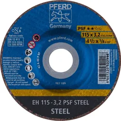 PFERD TOOLS Trennscheibe EH gekröpft Universallinie PSF STEEL für Stahl - 61740126