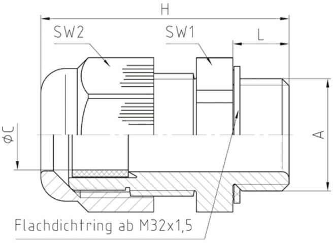 Jacob Presse-étoupe M40x1,5 PERFECT-KV-PA 50.640 PA 7035 (50.640 PA7035)