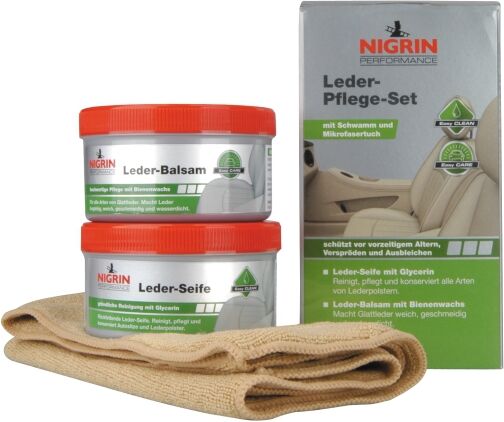 Nigrin Lederreiniger Performance Leder-Pflegeset Seife+balsam [2x 250ml] 73170 0.25l