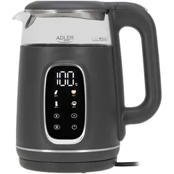 Adler Czajnik elektryczny AD 1305 szaro-srebrny, Wasserkocher, Silber, Grau
