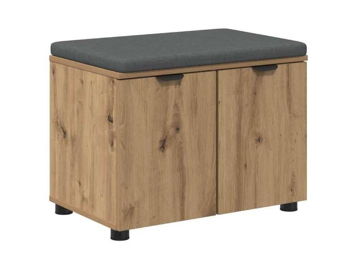 Saison Soldes  Banc d'entrée avec coussin - SARAZYJ - pour 2 Personnes - Chêne artisanal 60x38x46 cm MM6199