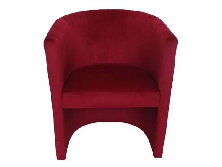 MartHome Cocktailsessel Club Tom Velour - Sessel für Wohnzimmer, Büro, Hotel - Sitzmöbel, Hotelmöbel Gepolsterter Stuhl Clubsessel Stuhl Loungesessel Cocktailsessel (Rot)
