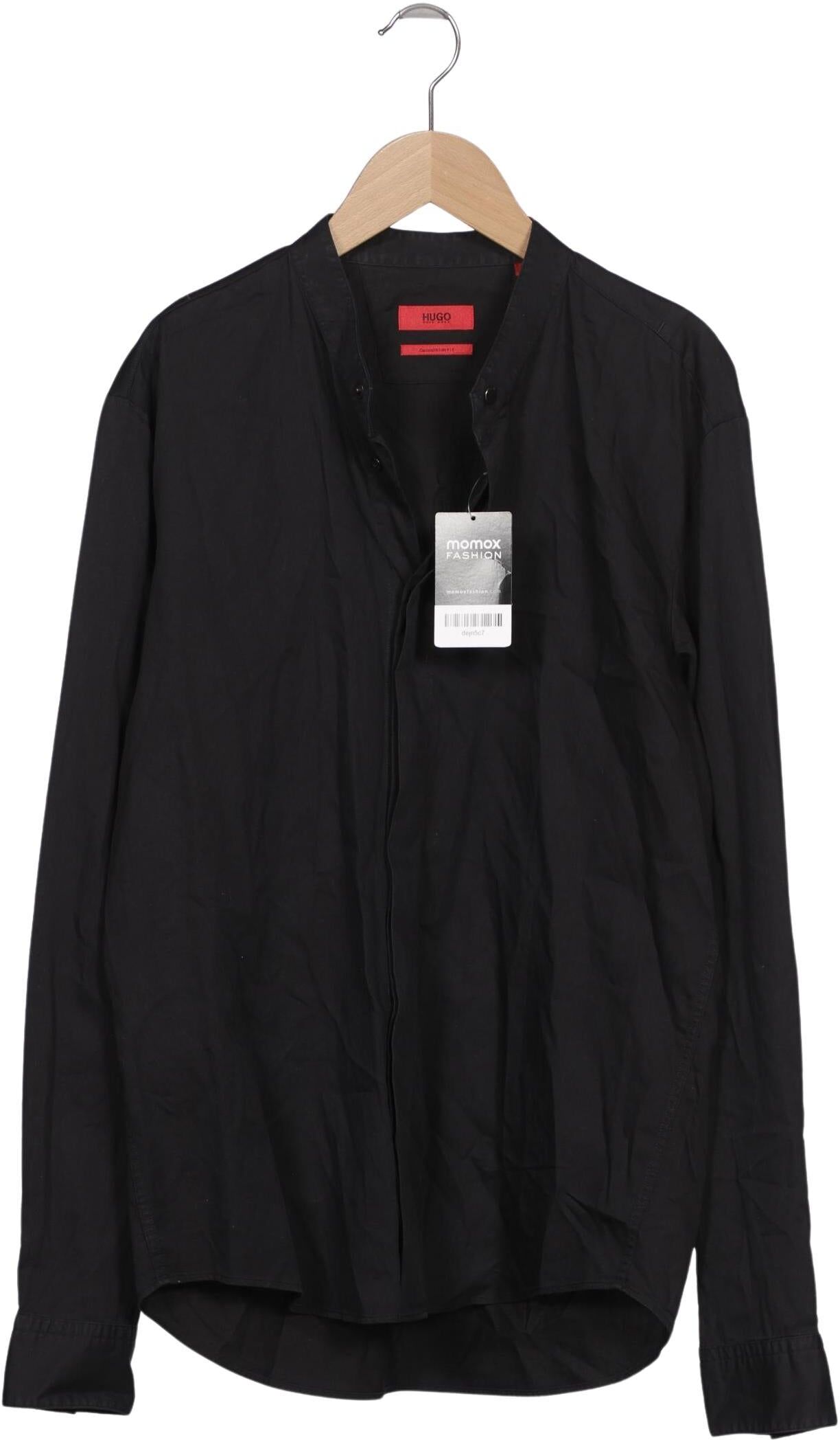 Hugo by Hugo Boss Herren Hemd, Schwarz, Gr. M, Baumwolle - Second Hand