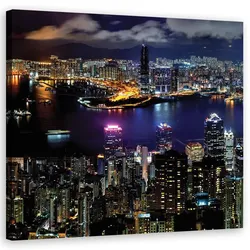 WANDBILD städte und architektur blau