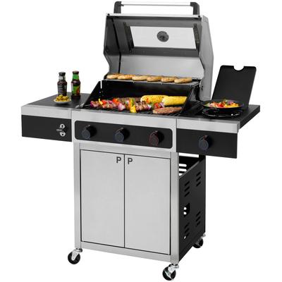 Gasgrill TEPRO "Keansburg 3 Special Edition", grau (schwarz, edelstahlfarben), B:128cm H:118cm T:62cm, Grills, BxTxH: 128x62x118 cm