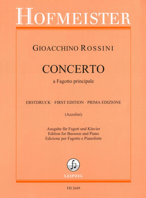 Friedrich Hofmeister Verlag Rossini Concerto a Fagotto