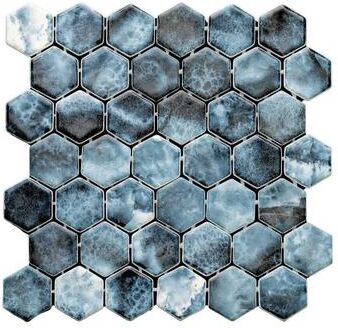 The Tile Life Eterna Hex 2 x 2 Glass Mosaic Floor and Wall Tile