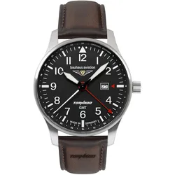 Bauhaus 2744-2 Herrenarmbanduhr Aviation GMT Tornado Braun/Schwarz