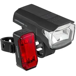 TRELOCK LED Akkuleuchten Set Lighthammer 100 Lux  schwarz