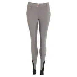 BR Damen Reithose ANDREA high waist old silver grau Silikon Vollbesatz, Größe: 40