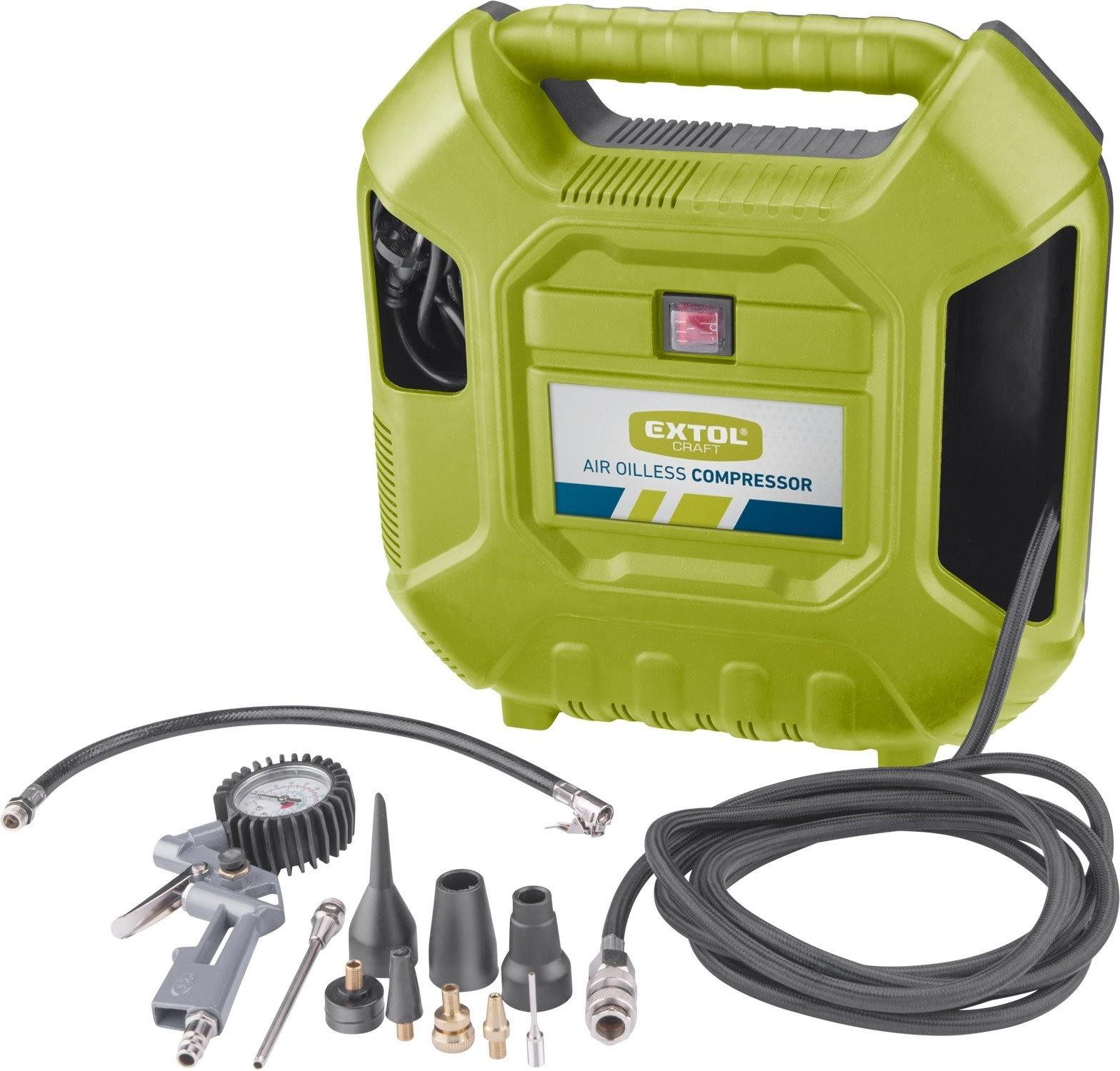 EXTOL CRAFT compressor, oliegesmeerd, 1100W, modelnummer 418102