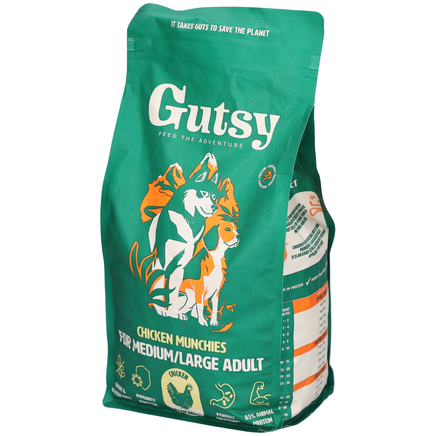 Gutsy Chicken Munchies Medium&large Adult 2kg 2 kg Futter