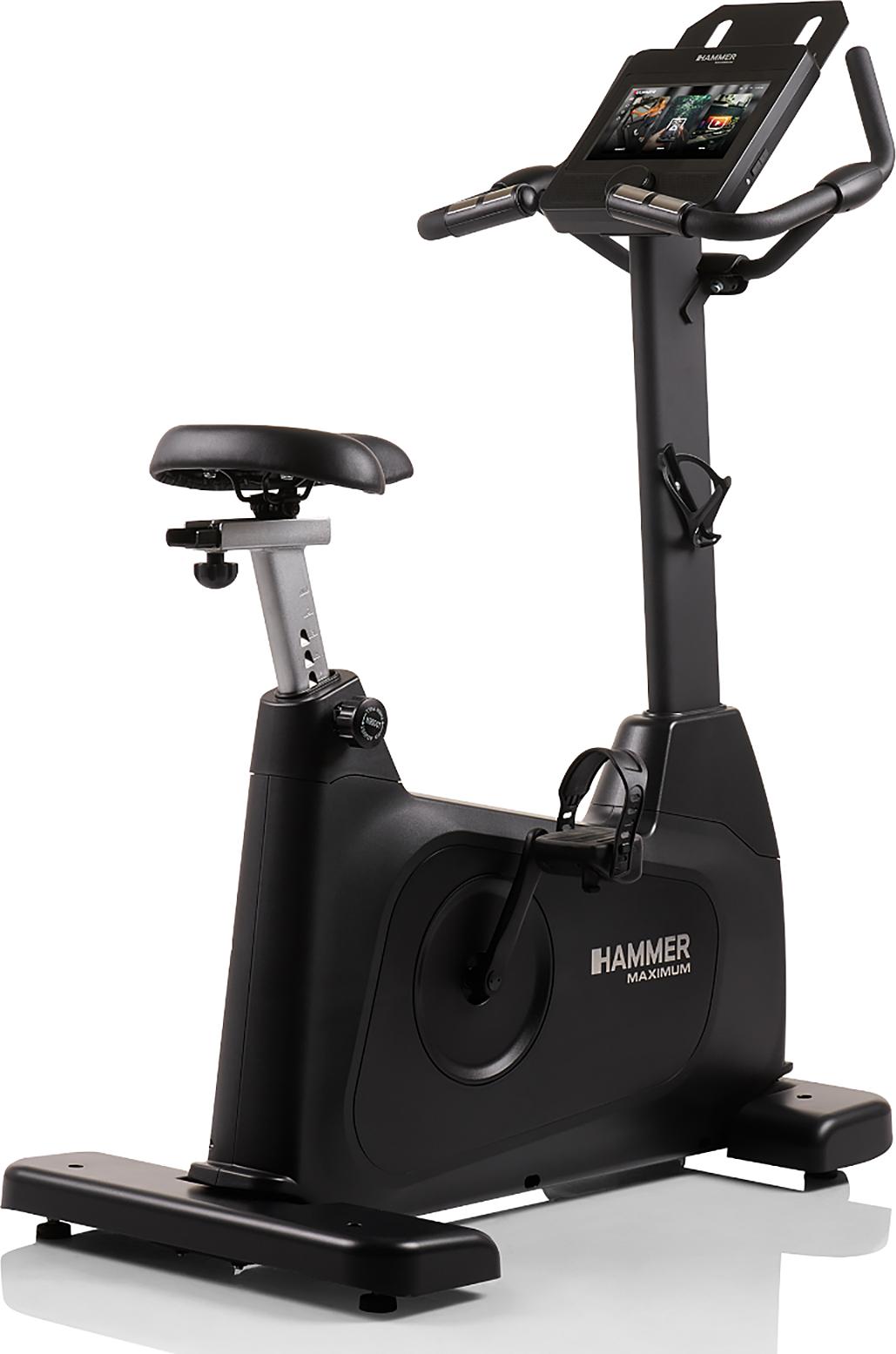 HAMMER Ergometer UB 8000 - leiser Heimtrainer für Zuhause, Apps vorinstalliert Kinomap & Zwift, Touch-Display, 14 kg Schwungmasse, bis 150 kg
