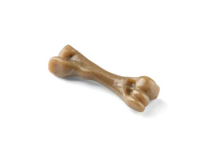 Nylabone Maximale sterkte taaie extreme puppy gastronomische femur bot hond kauwspeelgoed, volwassen tanden, doordrenkt met extra spek smaak doorheen, klein, voor puppy's 0-11 kg