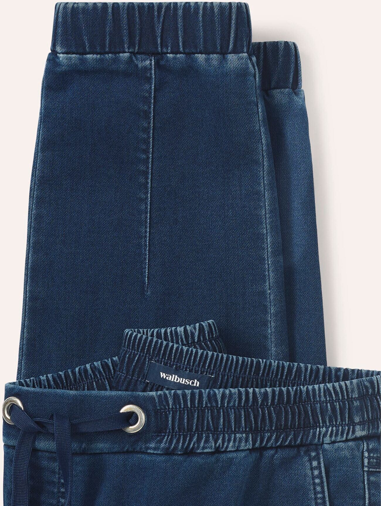 Walbusch Jogger Jeans, Regular Fit#normale Größen#Kurzgrößen, Farbe Blau, 18, super elastischer Denim bequemer Relaxbund Damen