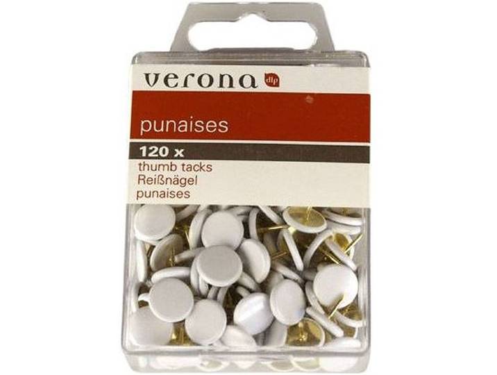 Verona 1222 - Punaises - 120 stuks - Wit