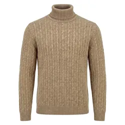 Rollkragen-Pullover Peter Hahn beige, 52