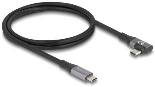 Delock USB-C Kabel USB-C Stecker, USB-C Stecker 1.00m Schwarz 81131