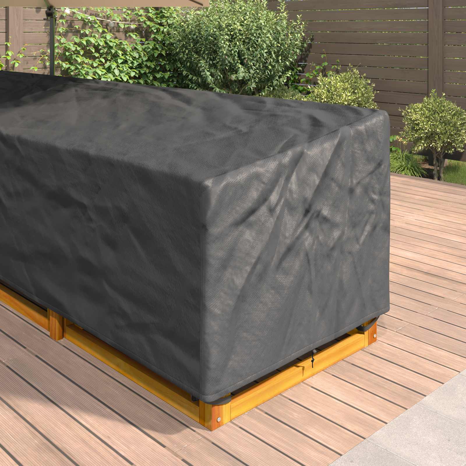 vidaXL Housse pour meubles 355 x 275 x 80 cm Tissu Oxford 600D Forme L