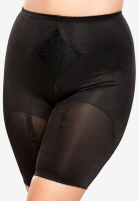 Plus Size Women's Firm Control Thigh Slimmer by Rago in Black (Size 48) Body Shaper
