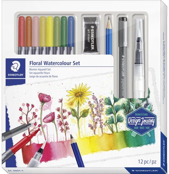 Staedtler Dj Vandfarvesæt   12 Dele