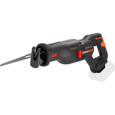 Akku-Säbelsäge WORX "WX516.9 NITRO", schwarz (scharz), B:8,5mm H:18mm L:41mm, Sägemaschinen, Brushless-Motor, variable Drehzahlregelung, ohne Akku & Ladegerät