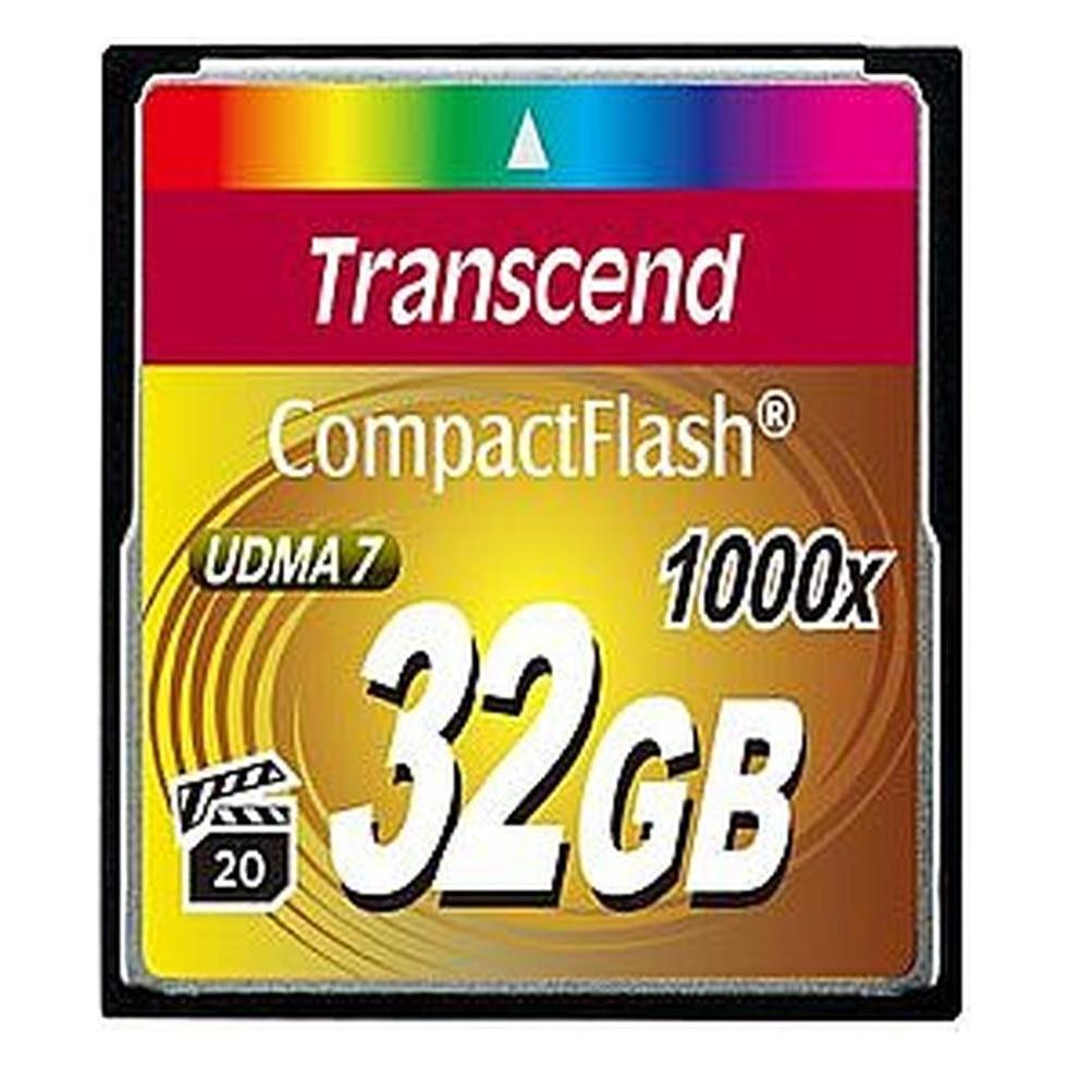 Transcend 32 GB CompactFlash-Karte mit 1000-facher Schreibgeschwindigkeit (32 GB, CF) (TS32GCF1000)