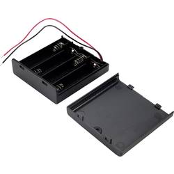 TRU COMPONENTS SBH341-1A Batteriehalter 4x Mignon (AA) Kabel