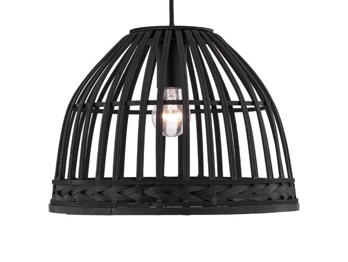 Pendelleuchte Donnell Ø 35cm Schwarz/Schwarz Material: Metall, Rattan Metallart: Eisen Oberfläche Metall: Foliert E27