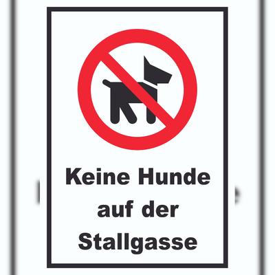 HB-Druck Keine Hunde auf der Stallgasse Schild A6 (105x148mm)