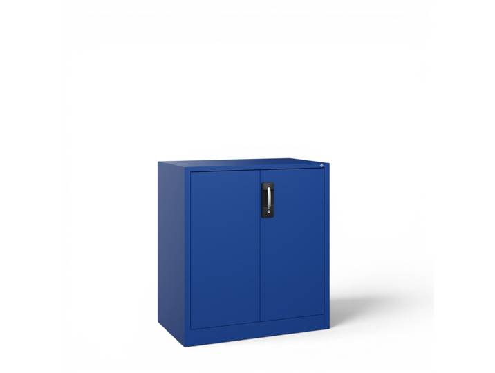 C+P Acurado Metal Cabinet, Gentian blue, with key, 93 x 100 x 50 cm, New - Also perfect as a filing cabinet