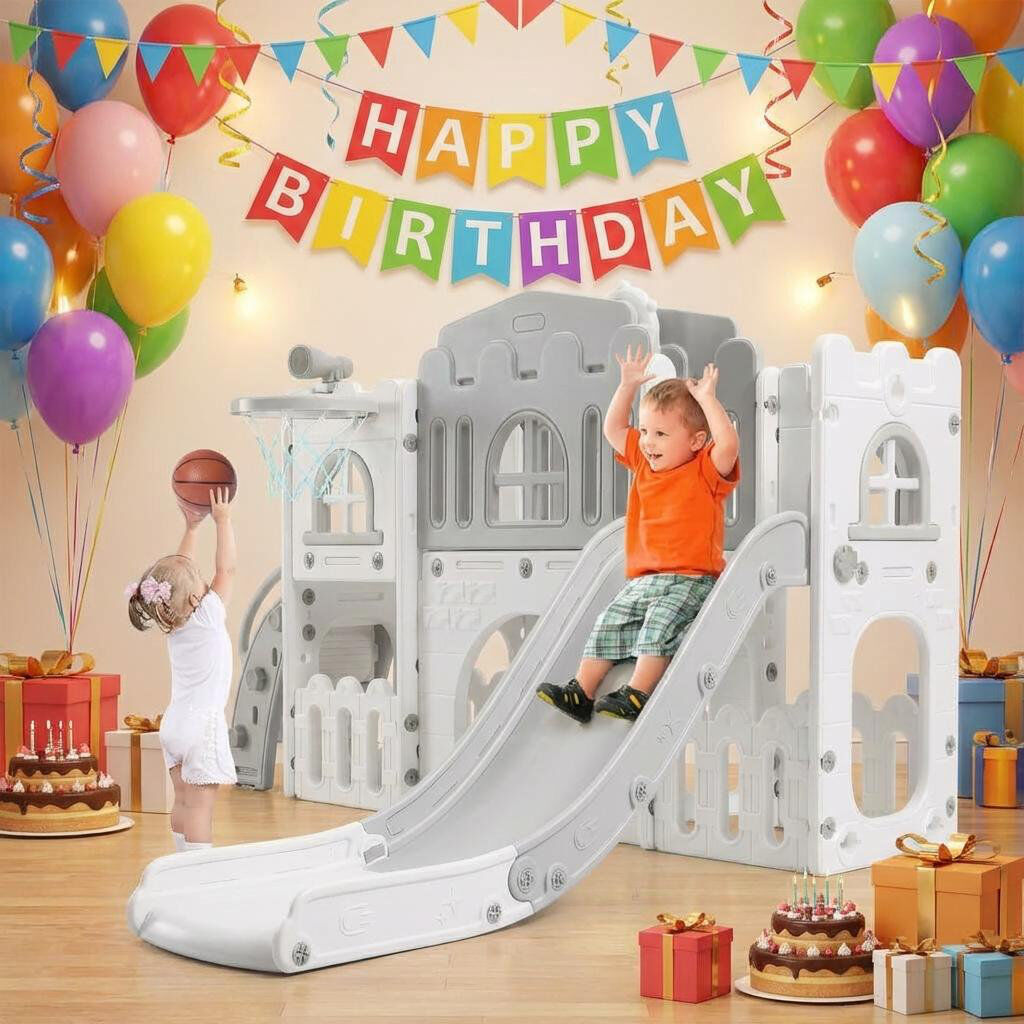 Espiron Optimum 180cm W Freestanding Slide Grey 101cm H X 180cm W X 161cm D